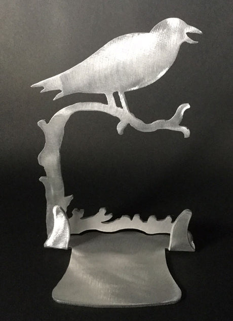 Crow Brushed Aluminum Art Stand