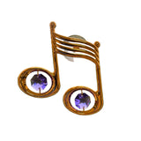 Crystal Swarovski in 24k Gold Plate Music Note