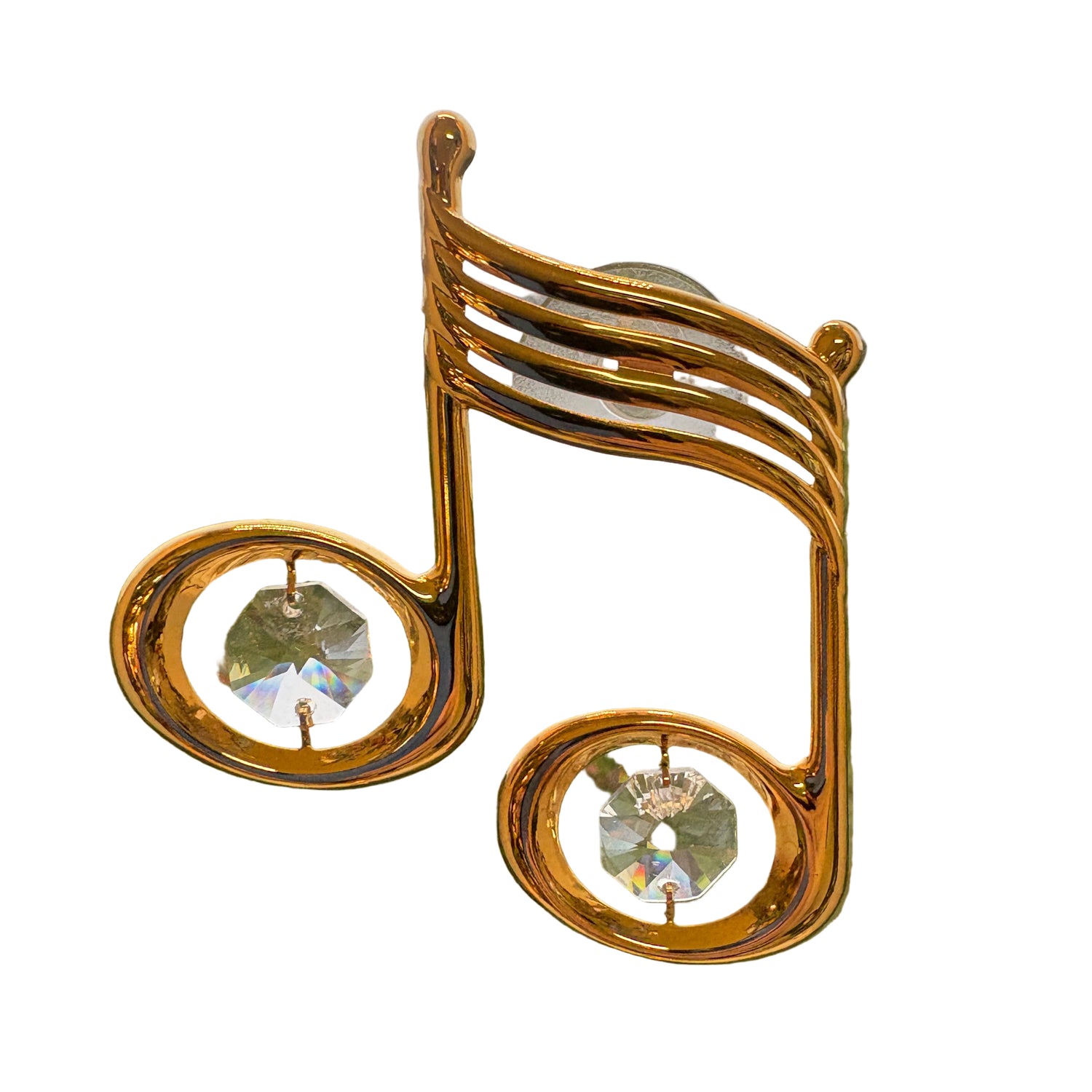 Crystal Swarovski in 24k Gold Plate Music Note