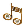 Crystal Swarovski in 24k Gold Plate Music Note