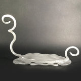 Curly Q Brushed Aluminum Art Stand