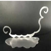 Curly Q Brushed Aluminum Art Stand - Stained Glass Express 