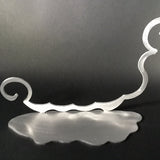 Curly Q Brushed Aluminum Art Stand