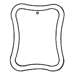 Curved Rectangle Bevel Ornament - Stained Glass Express 