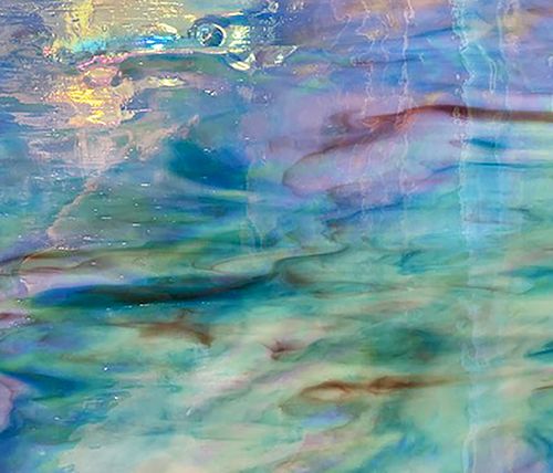 Aqua, Turquoise, Amethyst, White Opal Irid