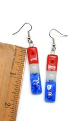 Earrings Red White Blue