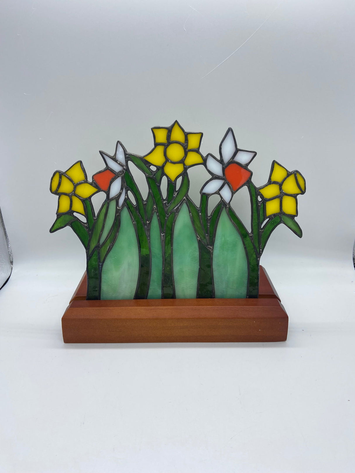 Daffodil Panel with Base - Stained Glass Express 