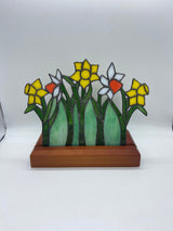 Daffodil Panel with Base - Stained Glass Express 