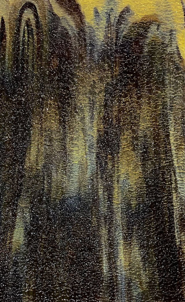 Dark Brown, Coffee, Butterscotch Granite Ripple - Stained Glass Express 