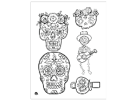 Day of the Dead Silk Screen - Stained Glass Express 