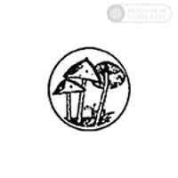 Decal 33 Mushrooms Dichroic Image - Stained Glass Express 