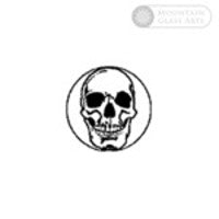 Decal 33 Skull Dichroic Image - Stained Glass Express 