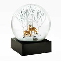 Deer In Woods Snow Globe - Stained Glass Express 