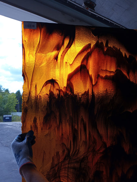 Desert Caverns Amber and Black backlit