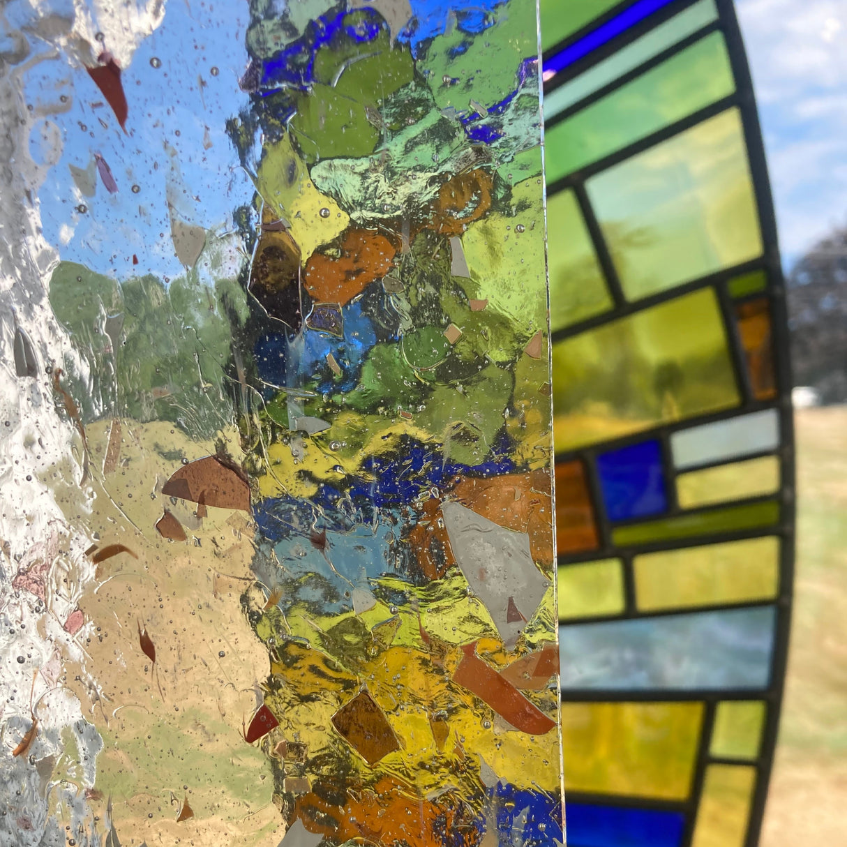 Designer Glass Purple/Orange/White Fractures on Clear_3