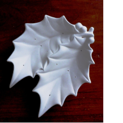 Double Holly Dish Mold - Stained Glass Express 