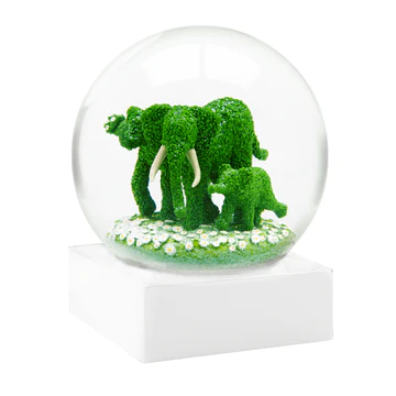 Elephant Topiary Snow Globe - Stained Glass Express 