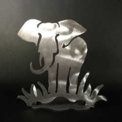 Ellie Brushed Aluminum Art Stand - Stained Glass Express 