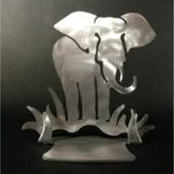 Ellie Brushed Aluminum Art Stand - Stained Glass Express 