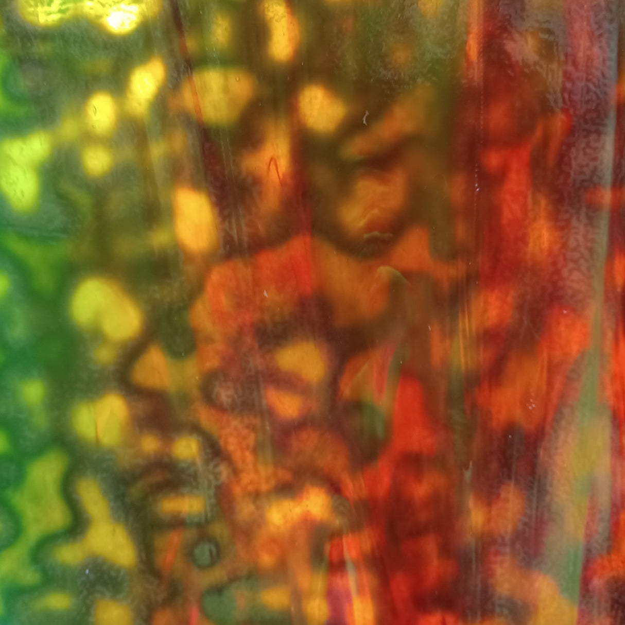 Emerald Green Opal, Red-Orange High Strike