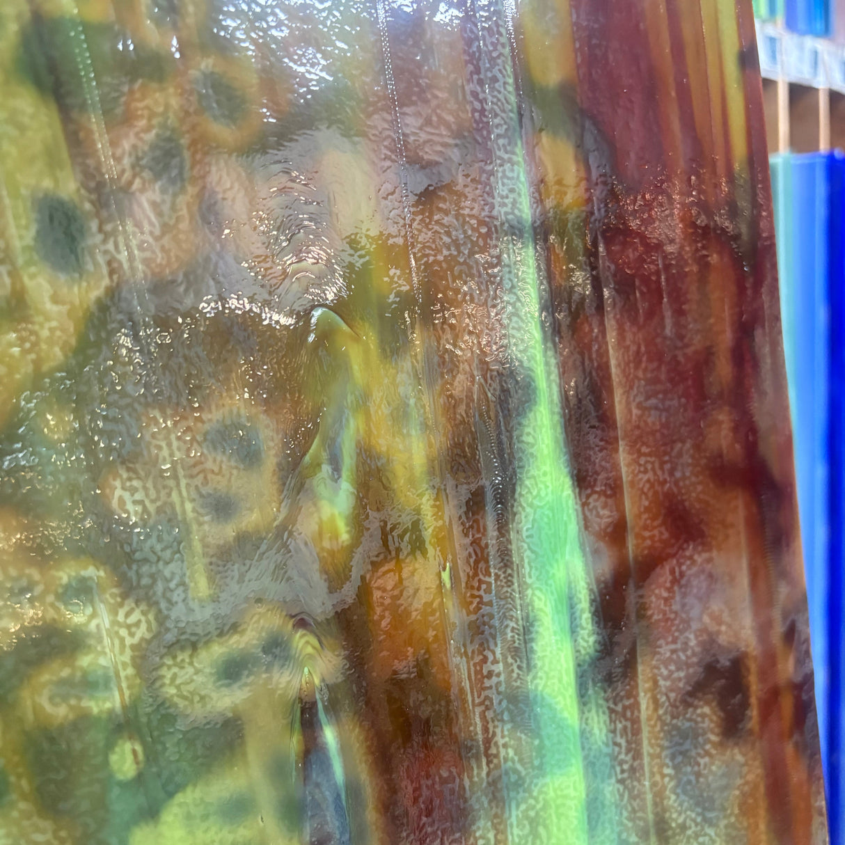 Emerald Green Opal, Red-Orange High Strike