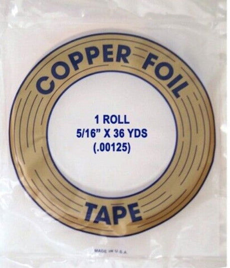 FOIL COPPER B 5/16 1.25 MIL - Stained Glass Express 