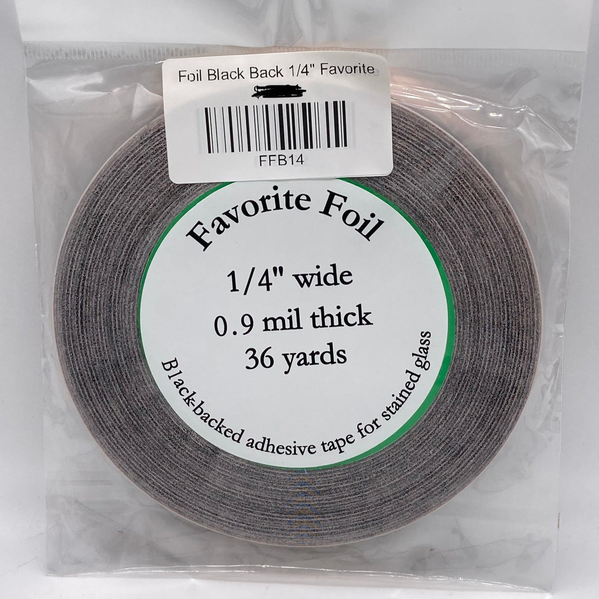 Favorite Foil Black Back 1/4"