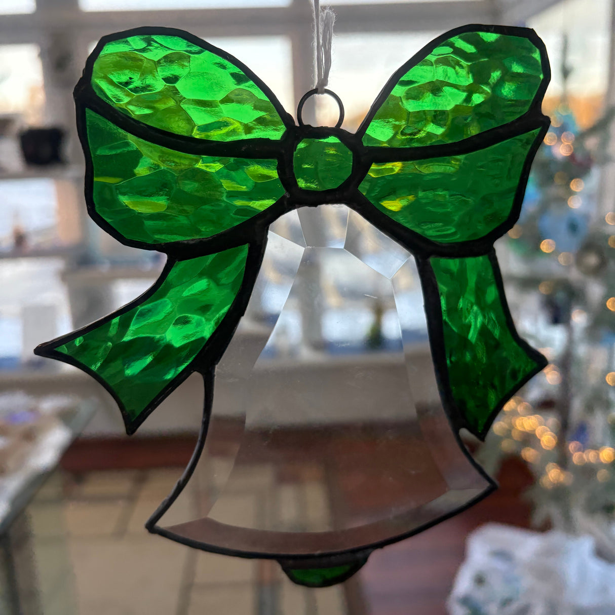 Suncatcher Bevel Bell with Bow