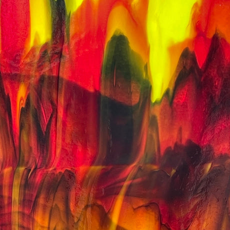 Fire on the Mountain Red, Yellow and Black Opal
