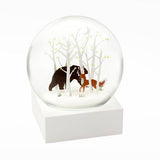 Fox and Bear Snow Globe - Stained Glass Express 