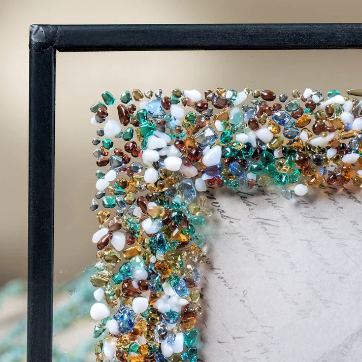 Frame 5x7 Fused Glass Chips on Clear