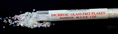 Frit Flakes 96 Rainbow on Clear - Stained Glass Express 