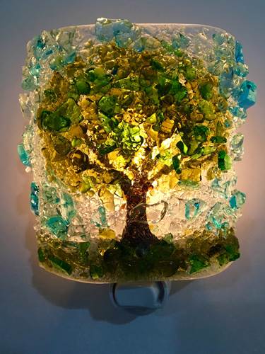 Night Light Recycled Bottle Glass