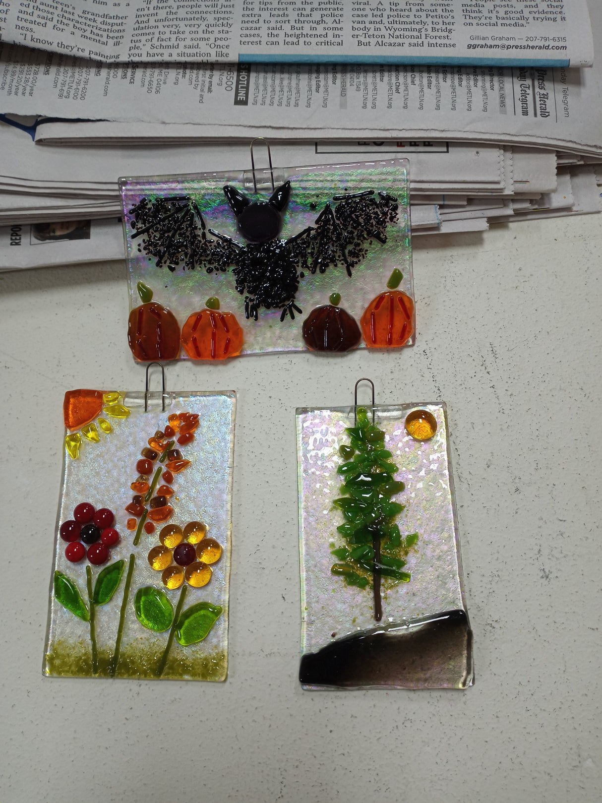 Fused Glass Ornaments customer work