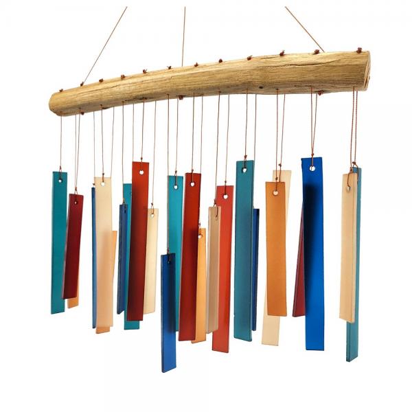 Retro Driftwood Glass Wind Chime