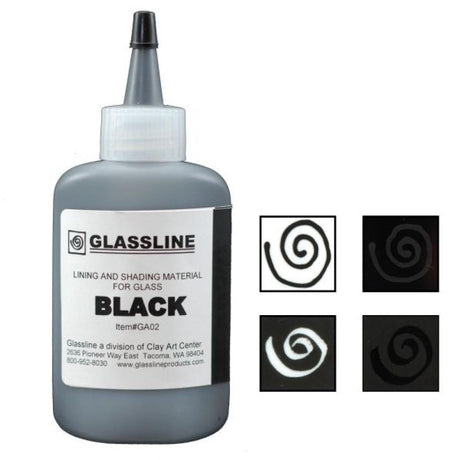 GLASSLINE FUSING PAINT BLACK - Stained Glass Express 