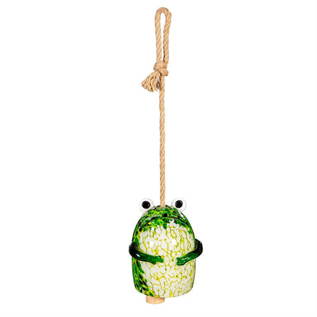 Garden Bell Art Glass Frog