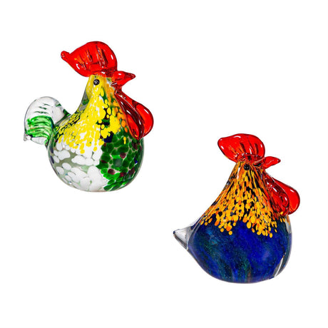 Glass Rooster 4"