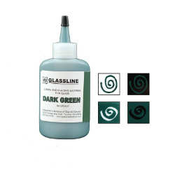 Glassline Fusing Paint Pen Dark Green - Stained Glass Express 