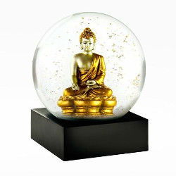 Gold Buddha Snow Globe - Stained Glass Express 