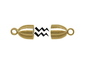 Gold Plated  Tube Magnet Jewelry Clasp  12 Pack - Stained Glass Express 
