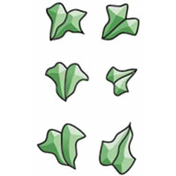 Green Ivy Leaves Bevels - Stained Glass Express 