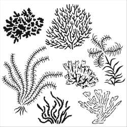 Gulf Coast Flora Fusing Stencil - Stained Glass Express 