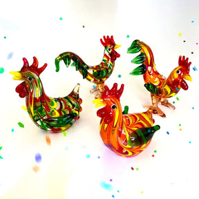 HEN/ROOSTER STRIPED - Stained Glass Express 