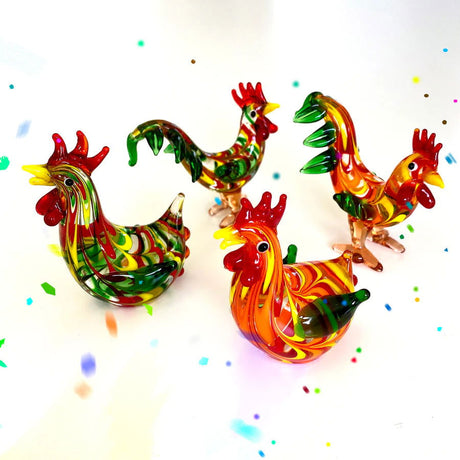 HEN/ROOSTER STRIPED - Stained Glass Express 