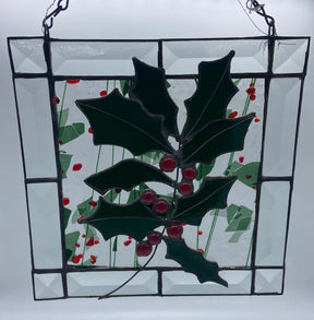 HOLLY BERRY PANEL - Stained Glass Express 