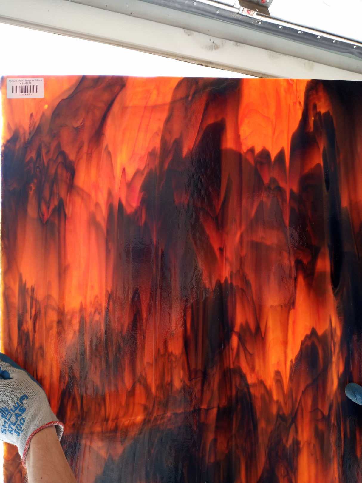 Hallows Morn Orange and Black backlit