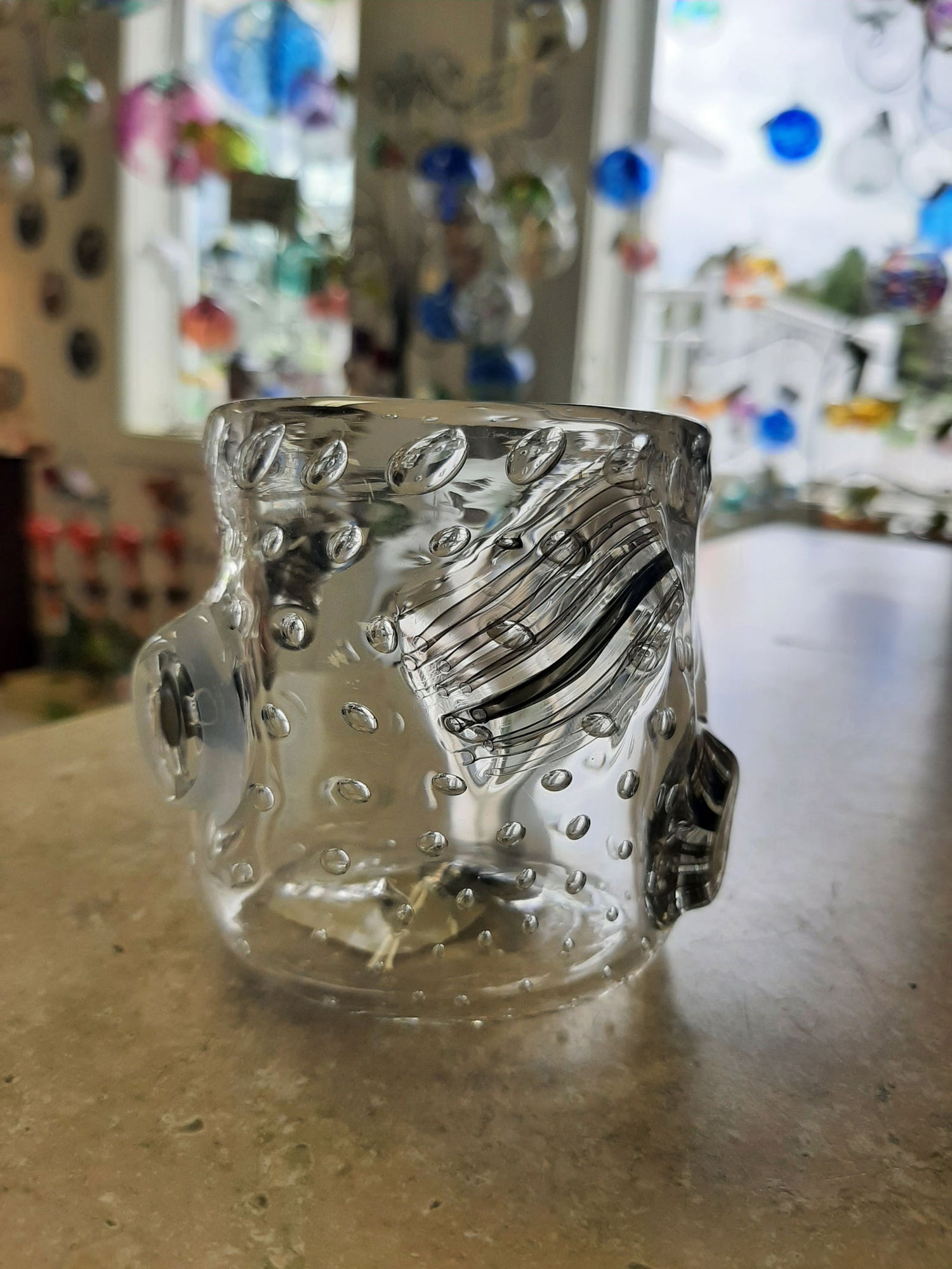 Hand Blown Smokey Scotch Glass - Stained Glass Express 