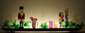 Holiday Mantle Piece Panorama - Stained Glass Express 