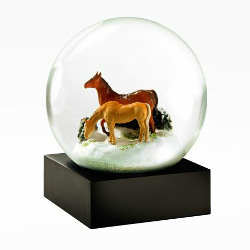 Horses Snow Globe - Stained Glass Express 
